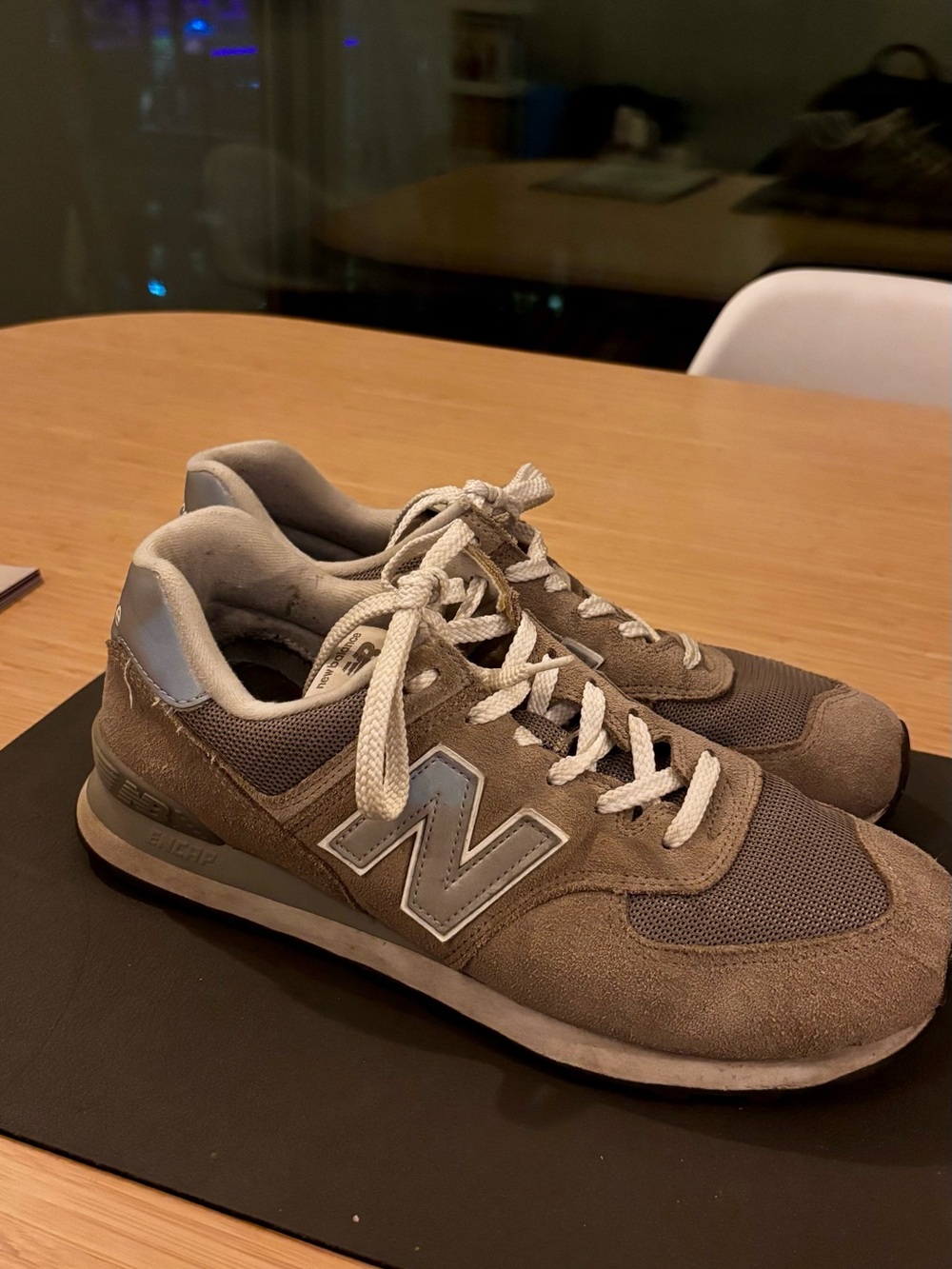 New Balance 574 Core Grey White Sneakers ML574EGG Men's Size 11